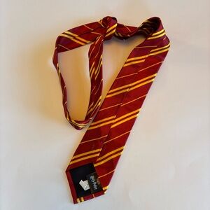 Harry Potter Merch Wizarding World Warner Bros. Burgundy and Gold Striped Tie